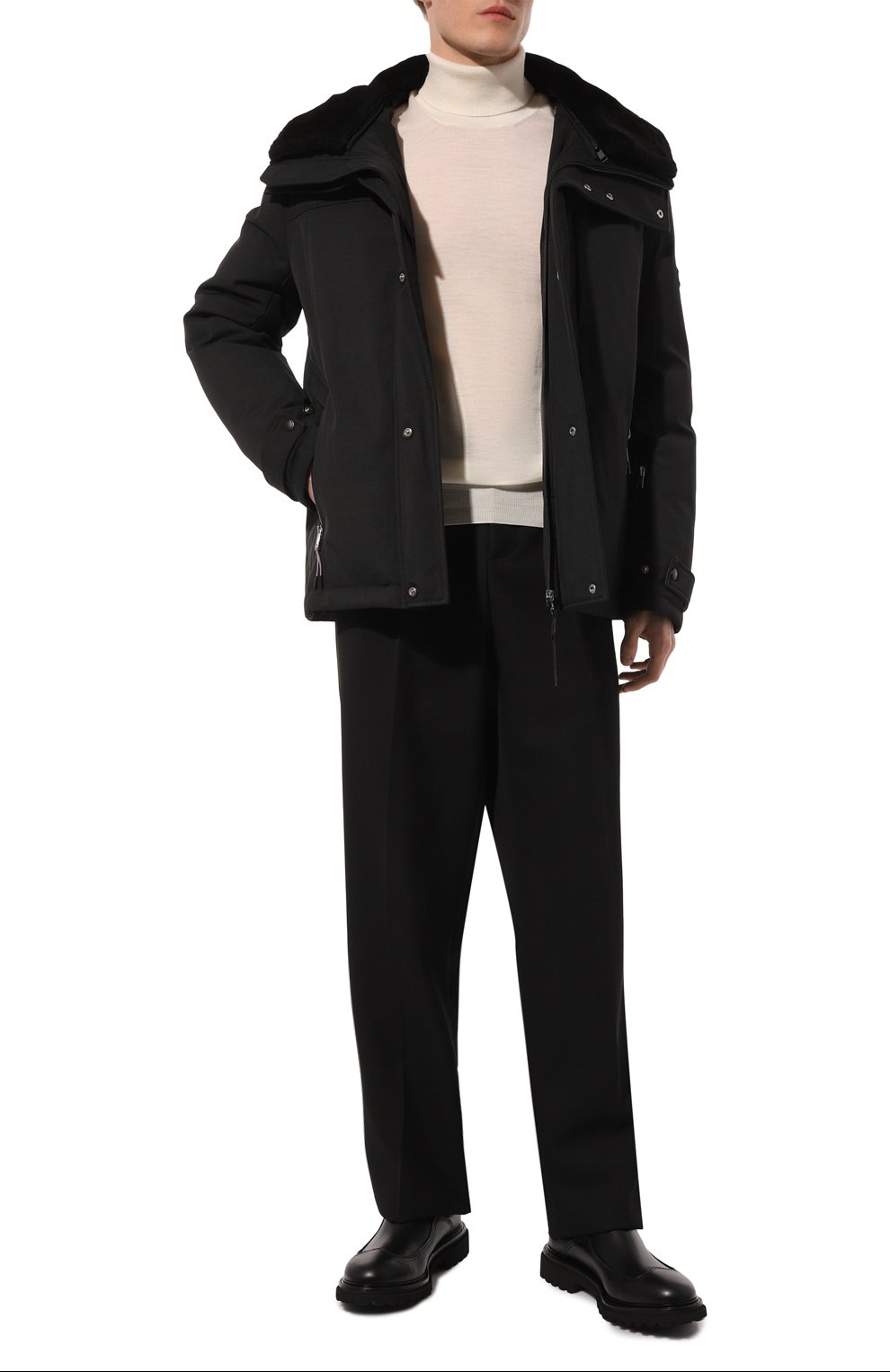 Пуховая куртка YVES SALOMON черного цвета по цене 167000 руб., арт. 25WIV00774K14G, фото 2 Пуховая куртка YVES SALOMON, арт. 25WIV00774K14G, фото 2