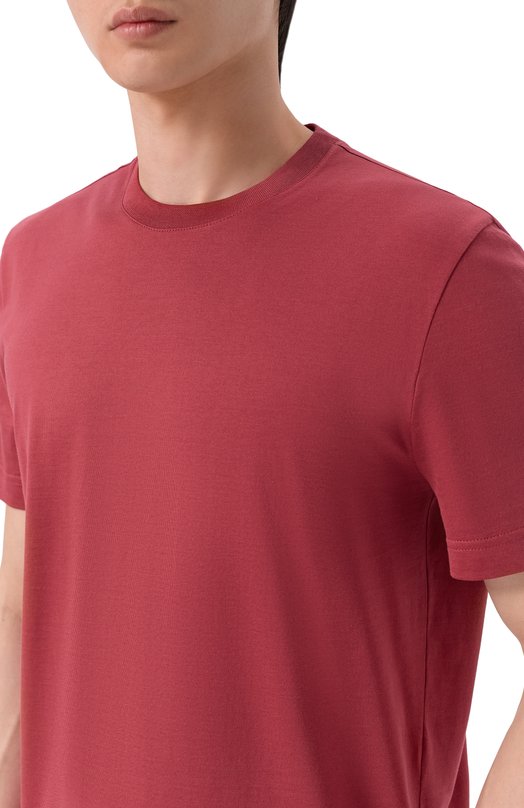 Хлопковая футболка Kiton UMM0746 Розовый  UMM0746 Фото 5