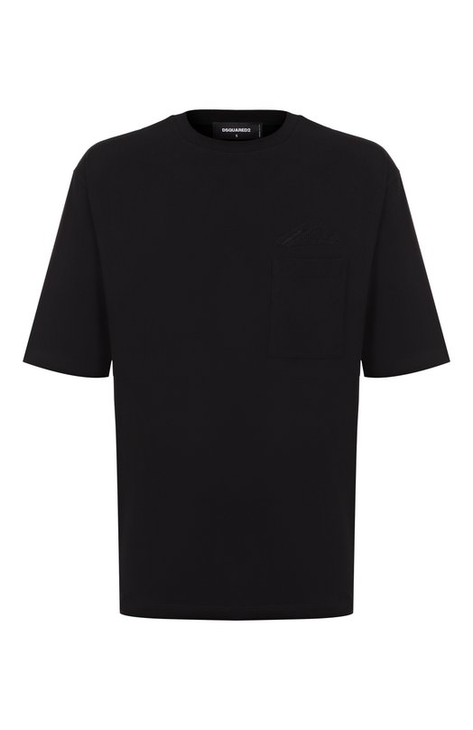 Хлопковая футболка Dsquared2 S79GC0113/D20033 Чёрный S79GC0113/D20033