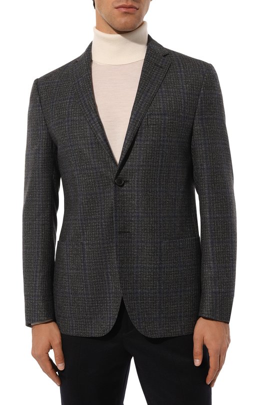Шерстяной пиджак Corneliani 946002-9416454 Серый  946002-9416454 Фото 4
