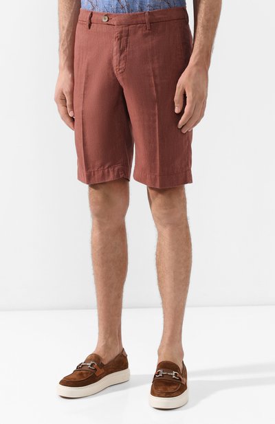 Шорты из хлопка и льна CORNELIANI, арт. 854ER2-0120170/00, фото 3