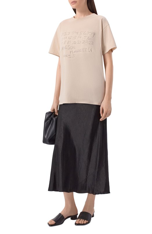 Хлопковая футболка Maison Margiela S51GC0544/S24575 Бежевый  S51GC0544/S24575 Фото 2