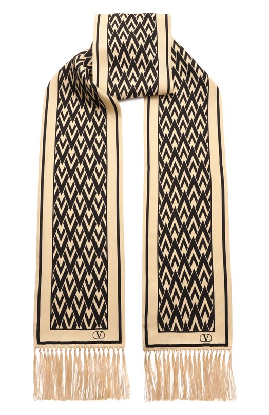 Шелковый шарф Valentino 8W2E600A/SHT Бежевый 8W2E600A/SHT
