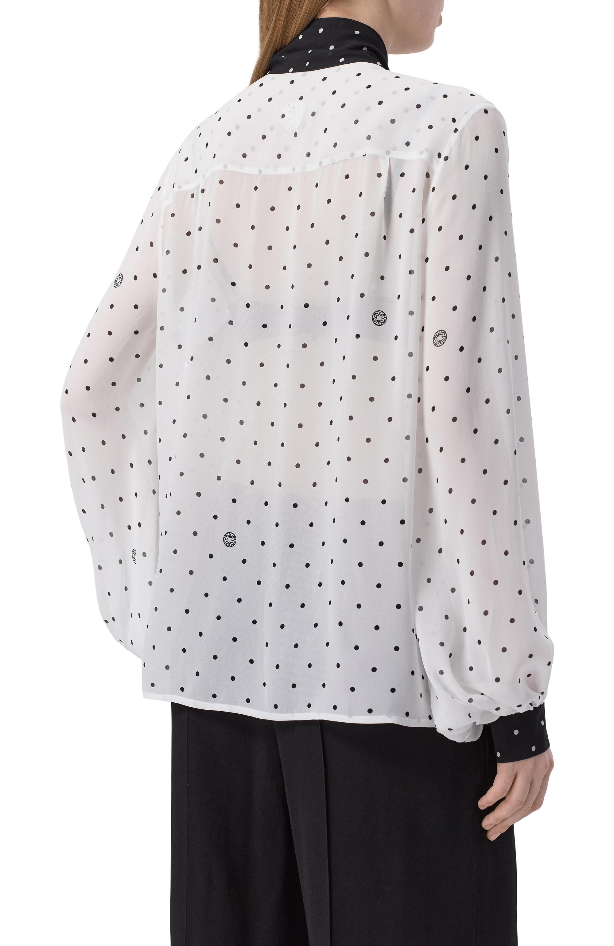 Шелковая блузка ELIE SAAB белого цвета по цене 150000 руб., арт. SH000, фото 4 Шелковая блузка ELIE SAAB, арт. SH000, фото 4