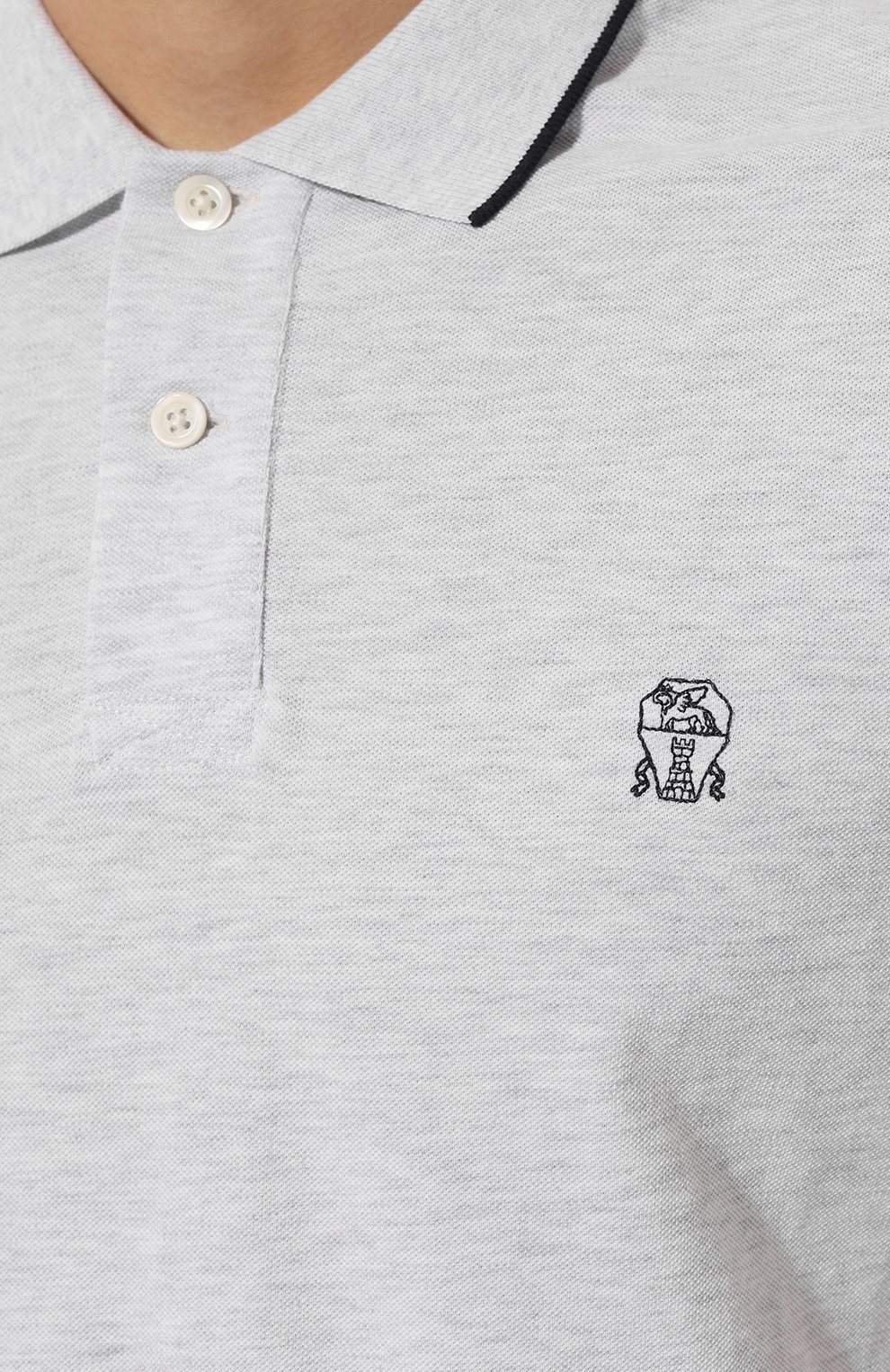 Хлопковое поло BRUNELLO CUCINELLI, арт. ME8549779G, фото 5