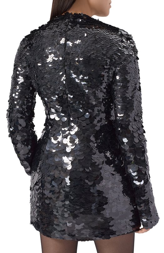 Платье с отделкой пайетками Sportmax TEFRITE04 Чёрный  TEFRITE04 Фото 3