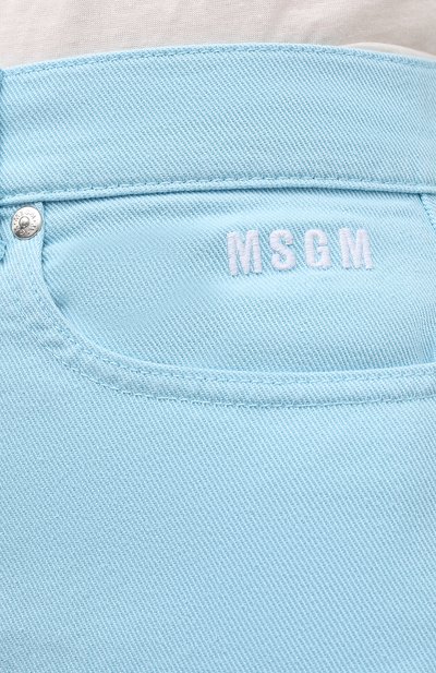 Джинсовая юбка MSGM голубого цвета по цене 21050 руб., арт. 3041MDD40TX 217282, фото 5 Джинсовая юбка MSGM, арт. 3041MDD40TX 217282, фото 5
