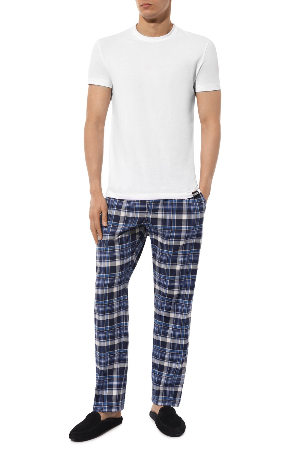 Хлопковые домашние брюки ROBERTO RICETTI синего цвета по цене 15450 руб., арт. PATASCA/B3108, фото 2 Хлопковые домашние брюки ROBERTO RICETTI, арт. PATASCA/B3108, фото 2