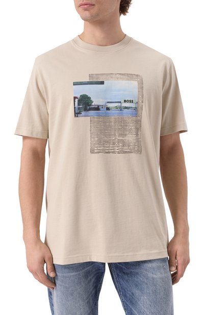 Хлопковая футболка BOSS ORANGE, арт. 50539180, фото 3