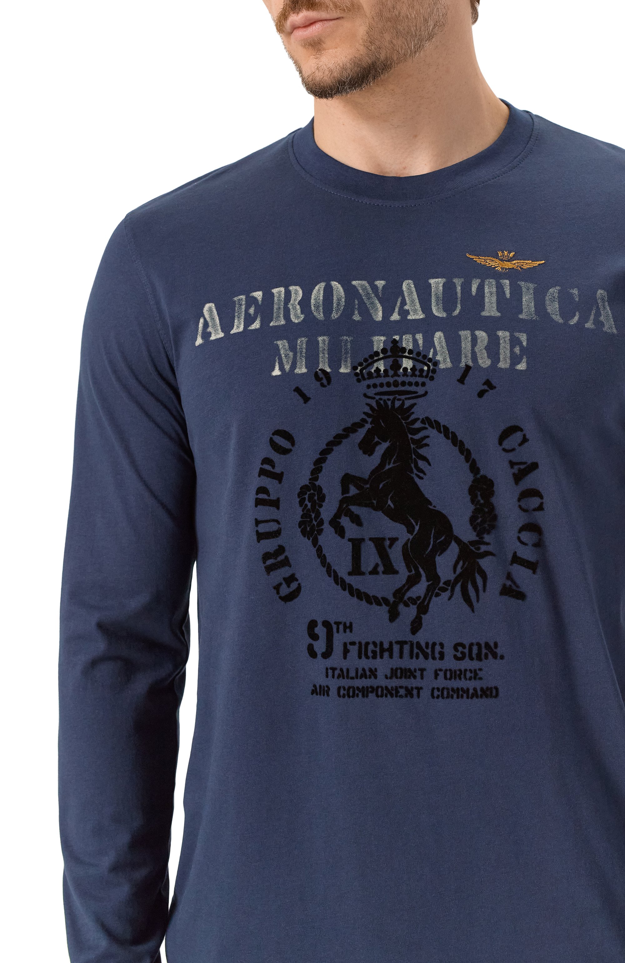 Хлопковый лонгслив AERONAUTICA MILITARE, арт. TS2471UJ00641, фото 5