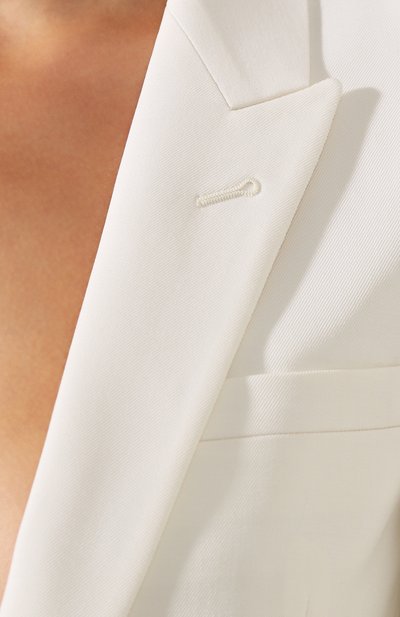 Шерстяной жакет SAINT LAURENT белого цвета по цене 241500 руб., арт. 603866/Y690U, фото 5 Шерстяной жакет SAINT LAURENT, арт. 603866/Y690U, фото 5