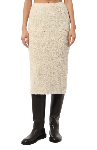 Шерстяная юбка MONCLER кремового цвета по цене 77000 руб., арт. 9H000-05-M4806, фото 3 Шерстяная юбка MONCLER, арт. 9H000-05-M4806, фото 3