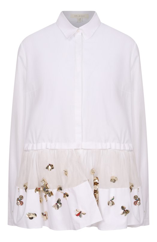 Хлопковая рубашка Delpozo