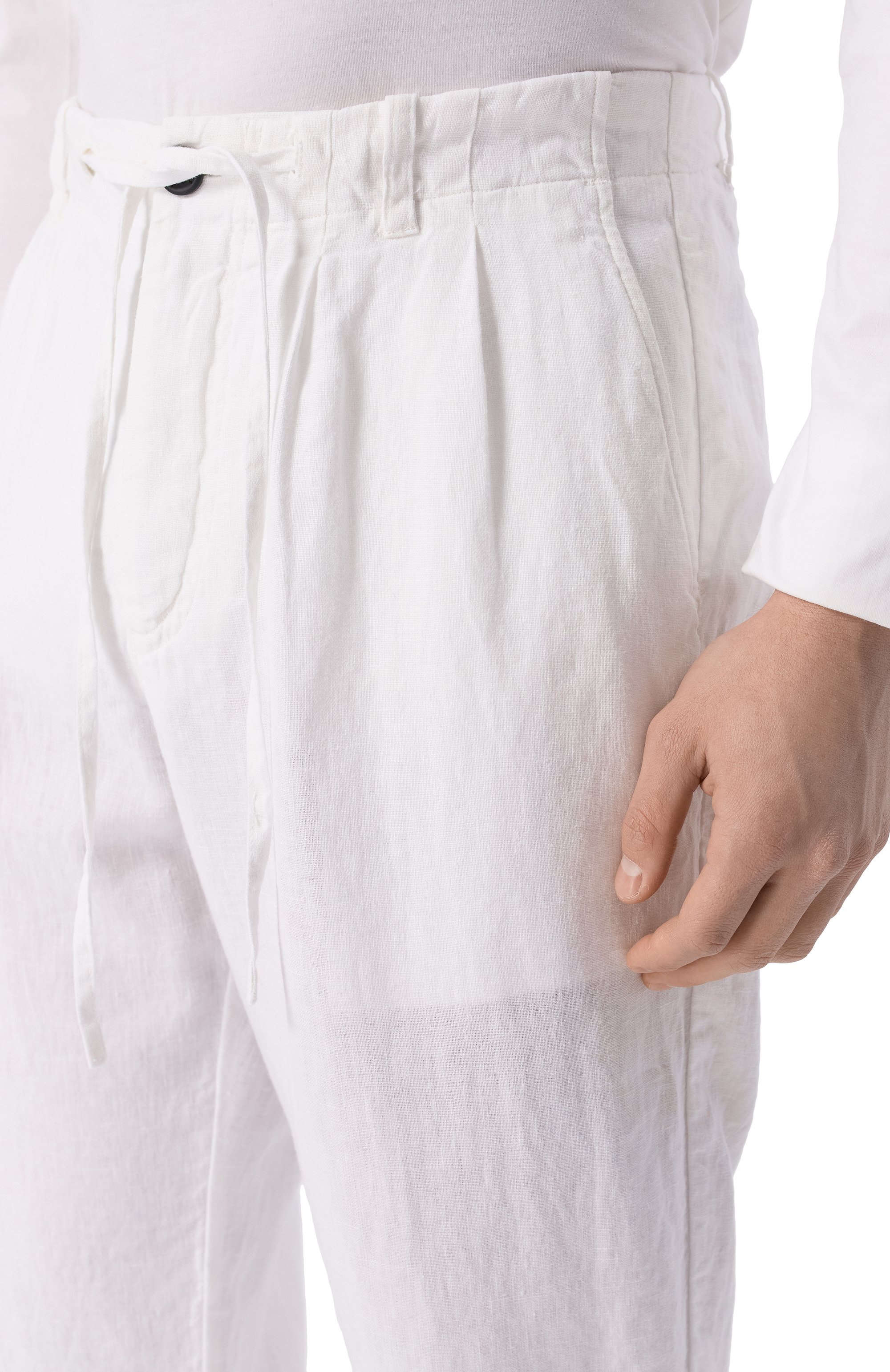 Льняные брюки HANNES ROETHER, арт. PA21PER.602/, фото 5