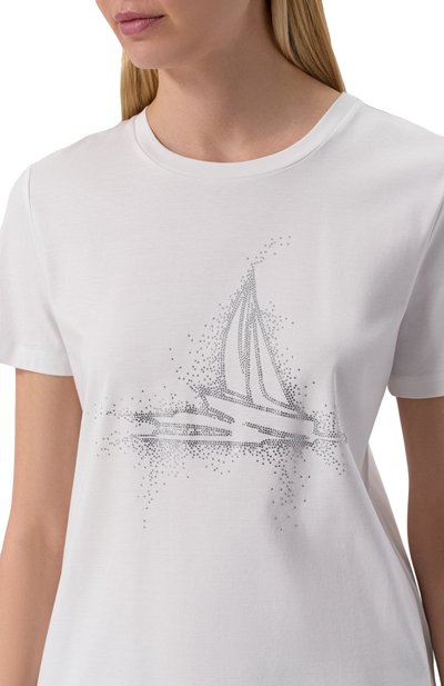 Хлопковая футболка MAX MARA STUDIO, арт. LAGHI, фото 5