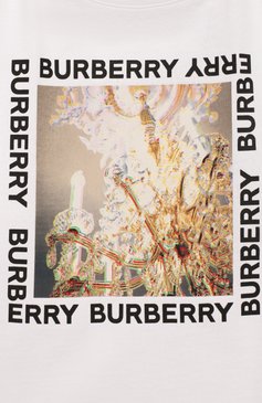 Детский хлопковая футболка BURBERRY белого цвета, арт. 8011683 | Фото 3 (Статус проверки: Проверено, Проверена категория; Материал внешний: Хлопок; Материал сплава: Проверено, Проставлено; Нос: Не проставлено; Кросс-КТ НВ: Футболка)