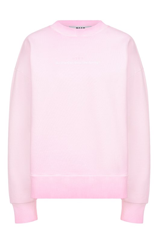 Хлопковый свитшот MSGM 4041MDM74SE/267287 Розовый 4041MDM74SE/267287