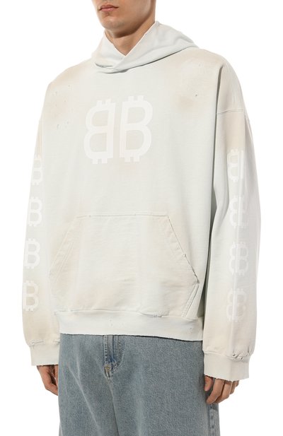 Хлопковое худи BALENCIAGA, арт. 742603/T0VU7, фото 3