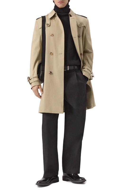 Хлопковый тренч Burberry 8106360 Бежевый  8106360 Фото 2