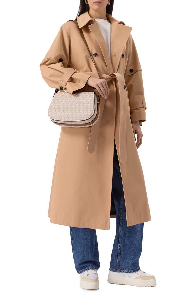Женская сумка lydia medium MICHAEL MICHAEL KORS кремового цвета, арт. 30R5GL0M2B | Фото 7 (Размер: medium; Материал: Канва, Экокожа)