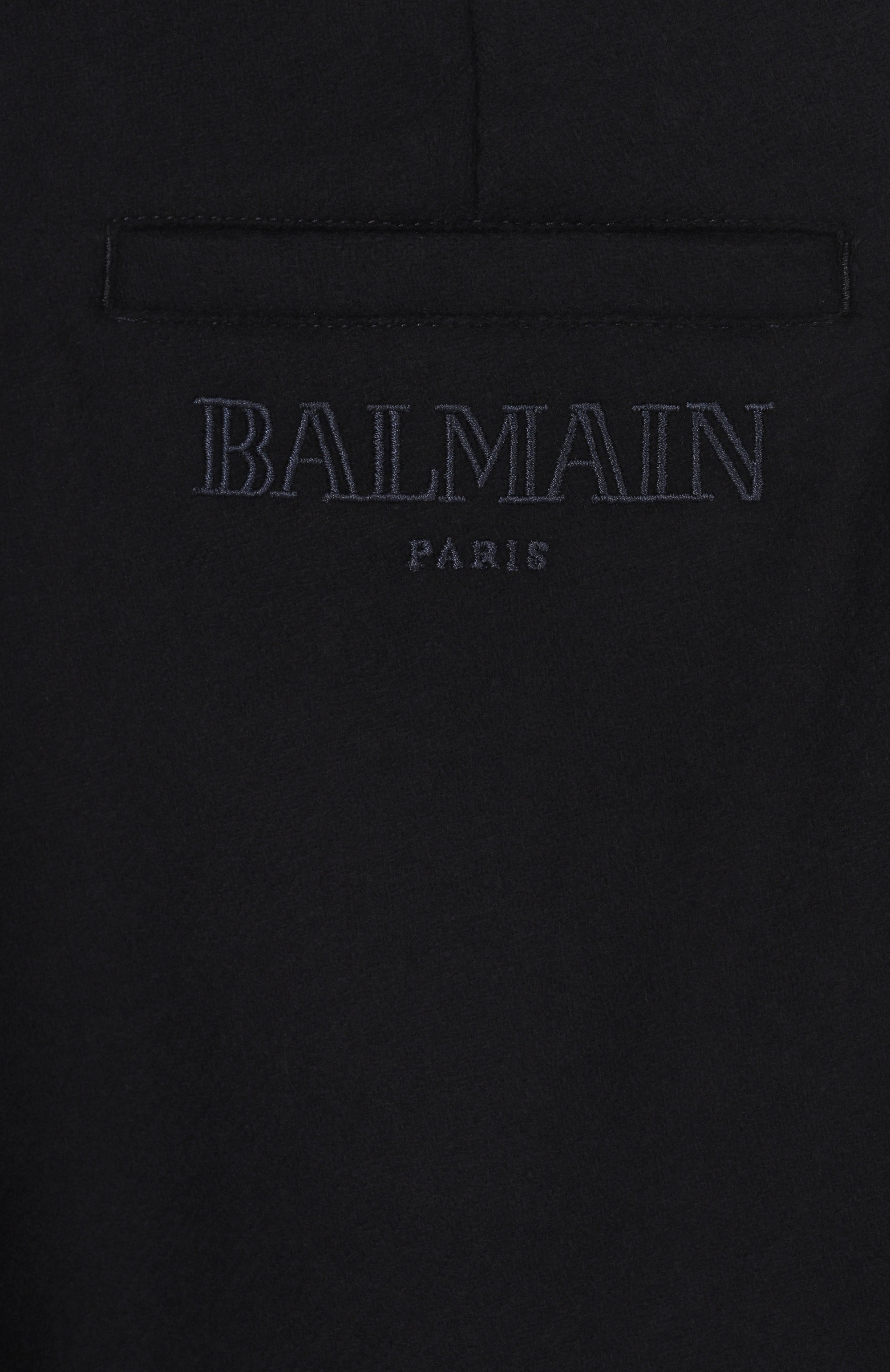 Шерстяные шорты BALMAIN темно-синего цвета по цене 47350 руб., арт. BX6P99, фото 3 Шерстяные шорты BALMAIN, арт. BX6P99, фото 3