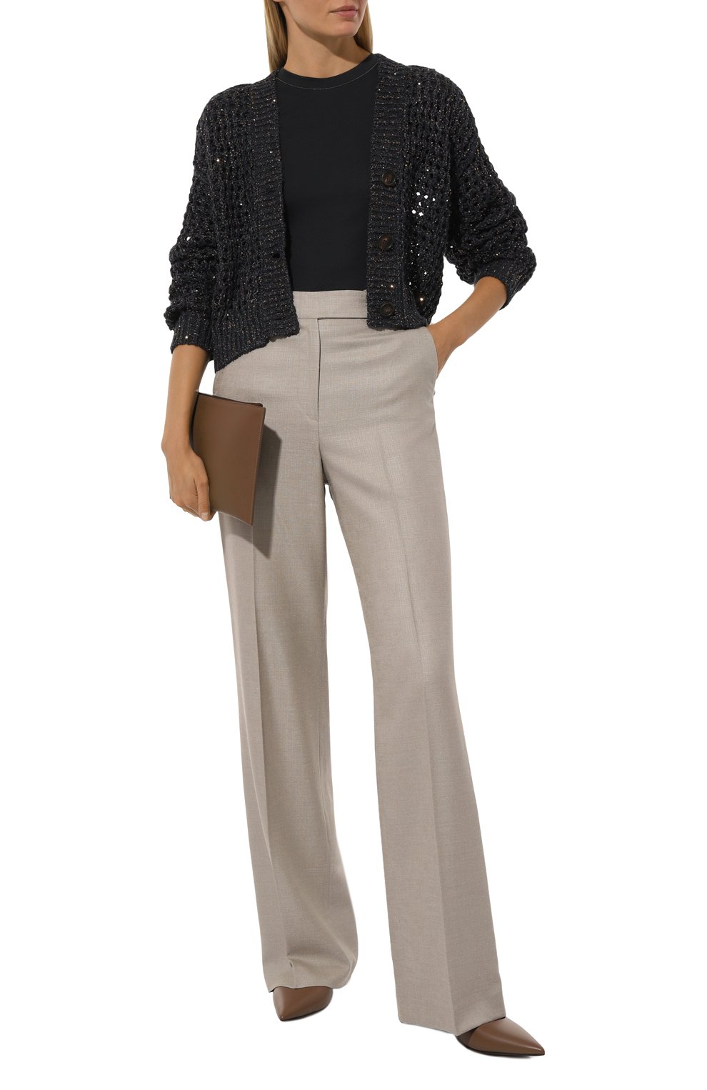 Кардиган из шелка и льна BRUNELLO CUCINELLI, арт. MEA36BP414, фото 2