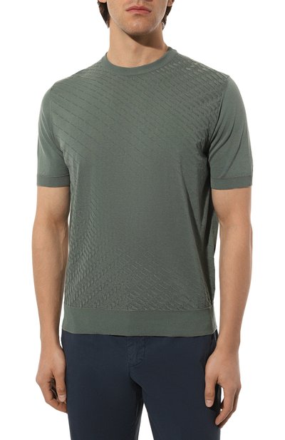 Хлопковый джемпер STEFANO RICCI зеленого цвета по цене 115000 руб., арт. K616303G10/F23213, фото 3 Хлопковый джемпер STEFANO RICCI, арт. K616303G10/F23213, фото 3