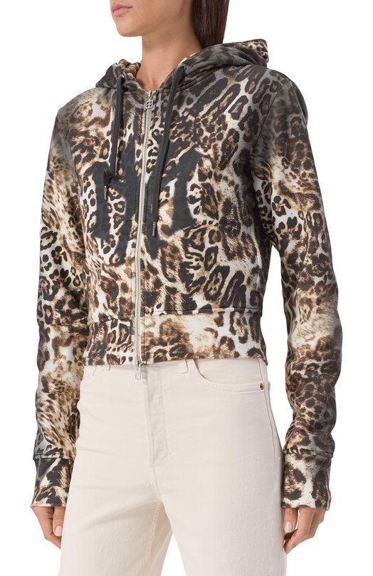 Хлопковая толстовка Ksubi x Mowalola Ksubi KXM25FL002 Леопардовый  KXM25FL002 Фото 3