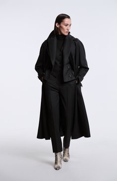 Женский шерстяной жакет DOLCE & GABBANA темно-серого цвета, арт. F27DJT/FU287 | Фото 8 (Рукава: Длинные; Драгоценные камни: Проставлено; Длина (для топов): Стандартные; Материал сплава: Проставлено; Материал внешний: Шерсть; Женское Кросс-КТ: Жакет-одежда; 1-2-бортные: Двубортные; Кросс-КТ: костюм; Стили: Классический)