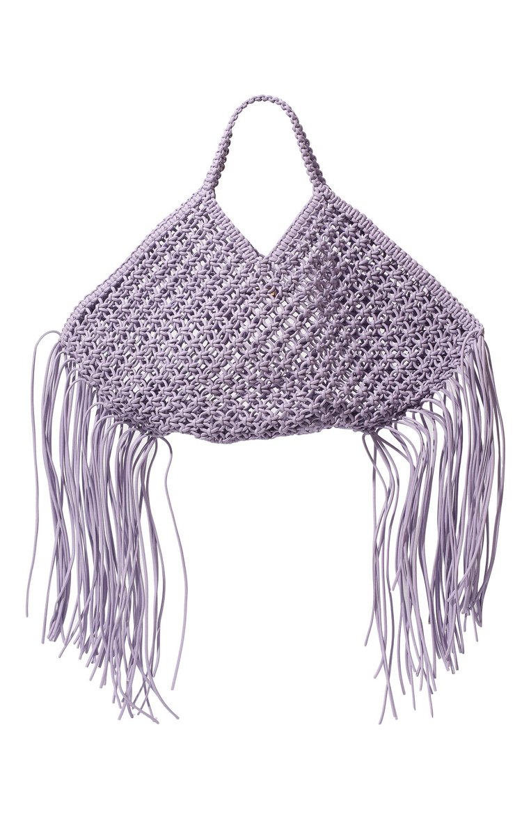 Женская сумка woven basket large YUZEFI сиреневого цвета, арт. YUZRS22-LW-033 | Фото 6 (Размер: large; Материал: Текстиль; Сумки-технические: Сумки top-handle; Региональные ограничения белый список (Axapta Mercury): Не проставлено)