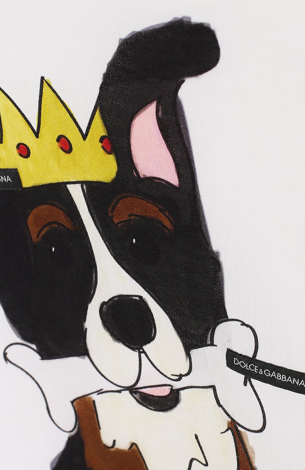 Хлопковая футболка с принтом DOLCE & GABBANA, арт. L1JT6S/G7MNR, фото 3