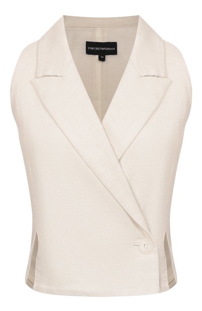 Женский жилет из хлопка и вискозы EMPORIO ARMANI, арт. EW005248/AF28335