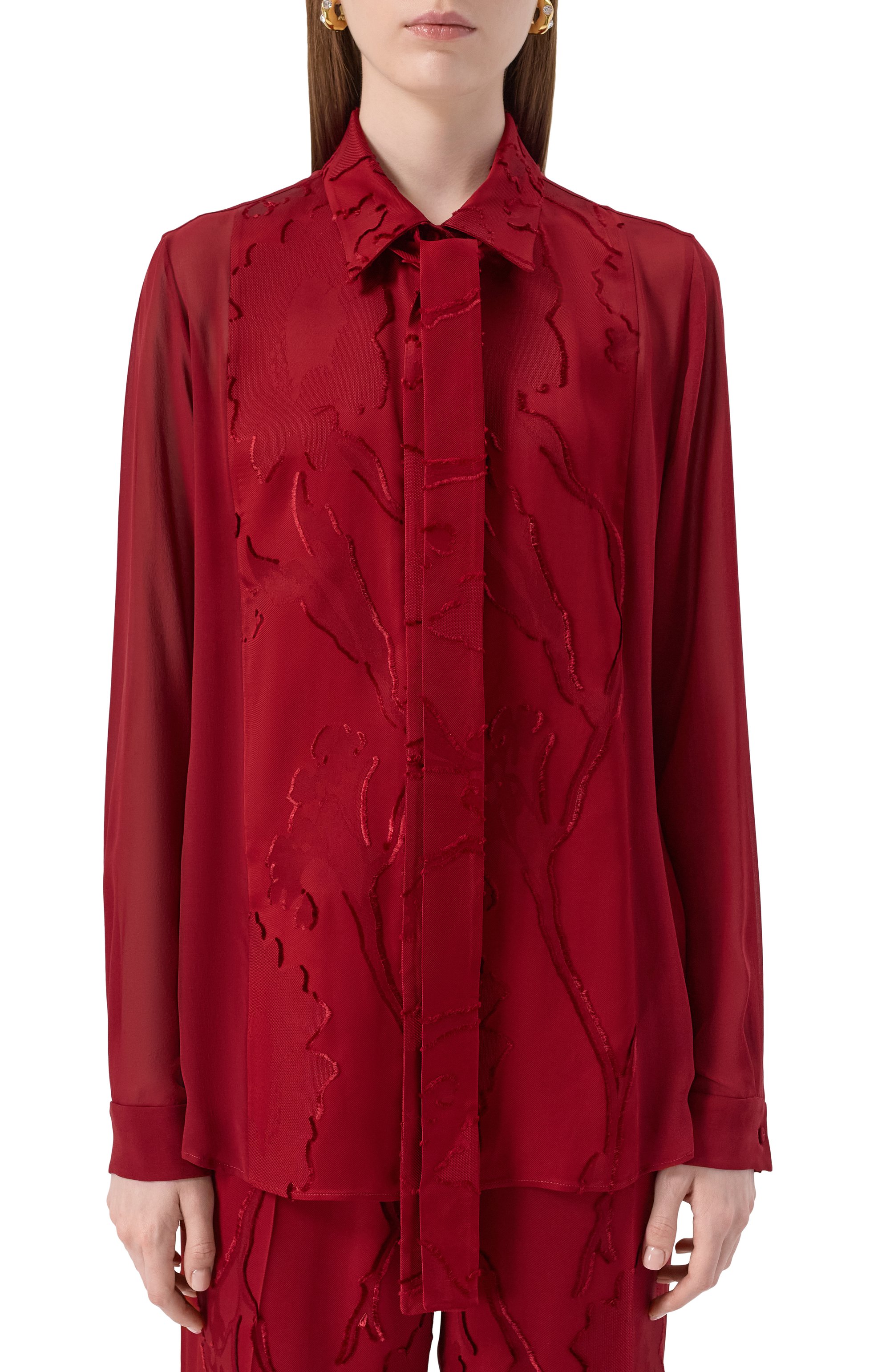 Блузка из вискозы и шелка ELIE SAAB, арт. SH082NP25/VI004, фото 3