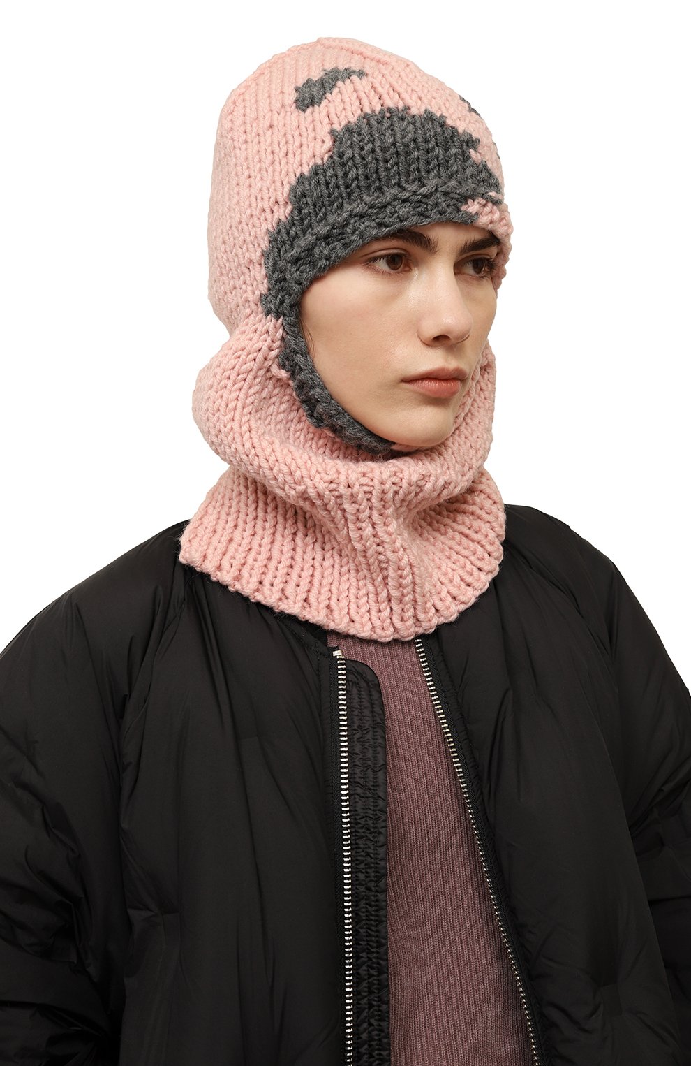 Шапка-балаклава A.T.T. светло-розового цвета по цене 5630 руб., арт. 2381/49, фото 2 Шапка-балаклава A.T.T., арт. 2381/49, фото 2