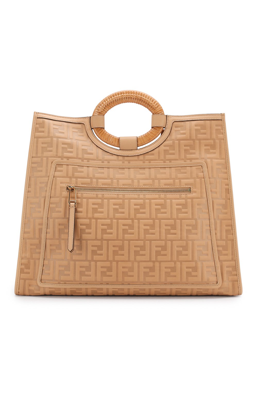 Сумка-тоут FENDI бежевого цвета по цене 354000 руб., арт. 8BH351 AAIJ, фото 1 Сумка-тоут FENDI, арт. 8BH351 AAIJ, фото 1