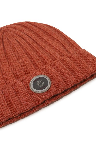 Кашемировая шапка BRUNELLO CUCINELLI кораллового цвета по цене 25250 руб., арт. B22M90040B, фото 3 Кашемировая шапка BRUNELLO CUCINELLI, арт. B22M90040B, фото 3