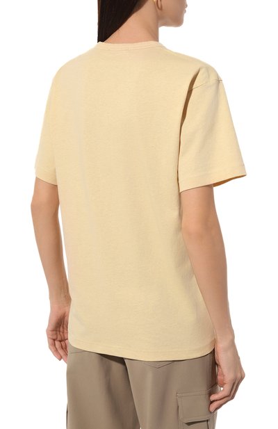 Хлопковая футболка ACNE STUDIOS желтого цвета по цене 16850 руб., арт. FA-UX-TSHI000013, фото 4 Хлопковая футболка ACNE STUDIOS, арт. FA-UX-TSHI000013, фото 4