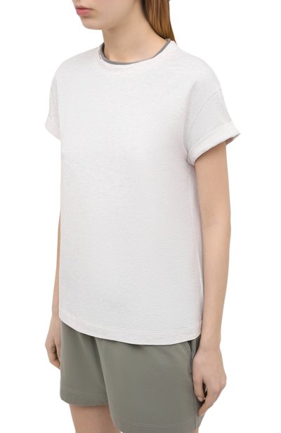 Хлопковая футболка BRUNELLO CUCINELLI, арт. M0T18BD200, фото 3