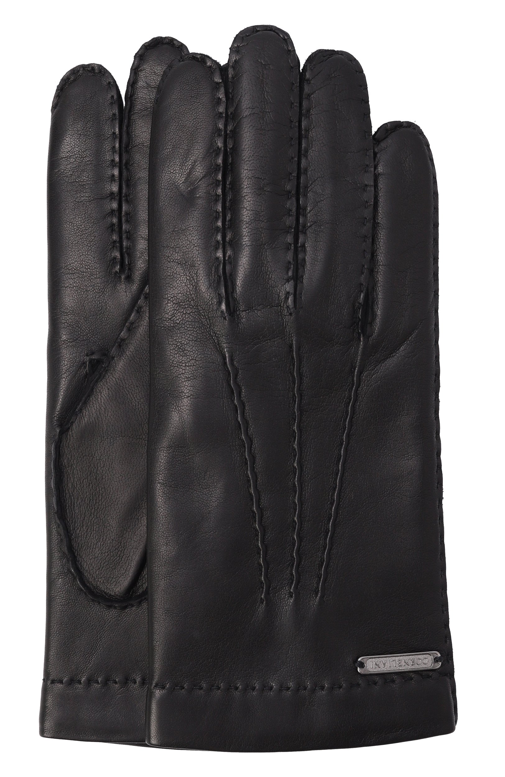 Кожаные перчатки CORNELIANI черного цвета по цене 45900 руб., арт. 28Q305/2A20582, фото 1 Кожаные перчатки CORNELIANI, арт. 28Q305/2A20582, фото 1