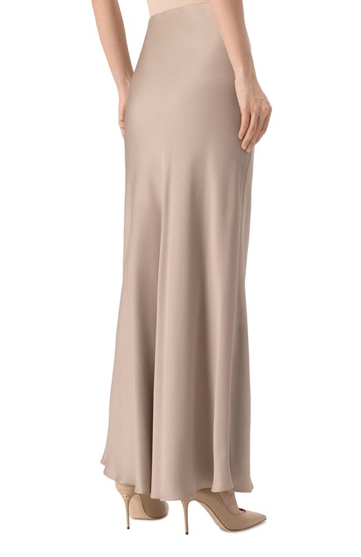 Атласная юбка Brunello Cucinelli M0H38G3570 Бежевый  M0H38G3570 Фото 4