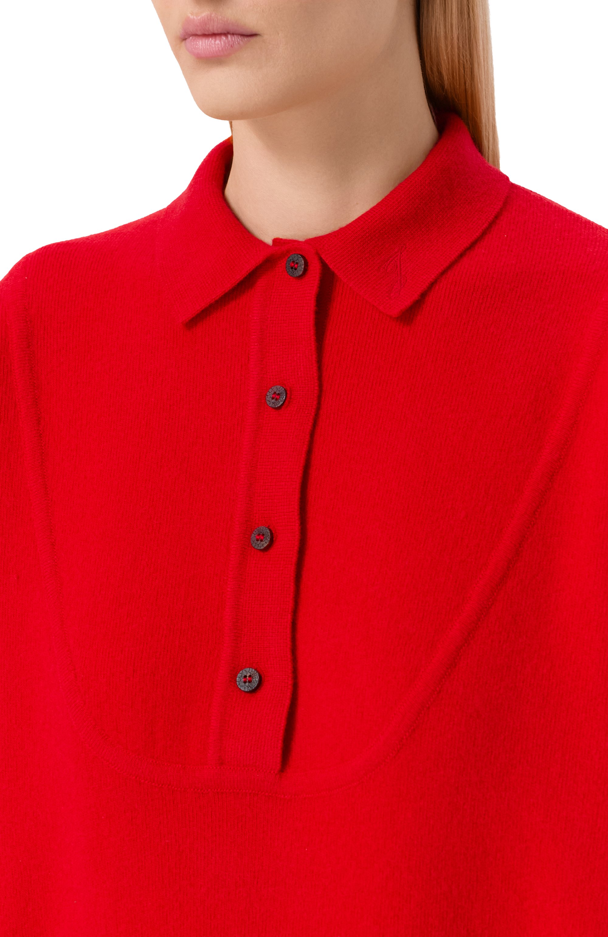 Поло из шерсти и кашемира JACQUEMUS красного цвета по цене 94950 руб., арт. 25HSWW00623AK0/0276, фото 5 Поло из шерсти и кашемира JACQUEMUS, арт. 25HSWW00623AK0/0276, фото 5