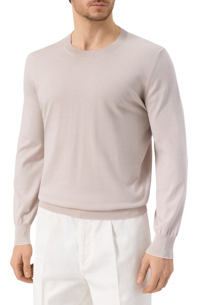 Хлопковый джемпер BRUNELLO CUCINELLI, арт. M2900100, фото 3