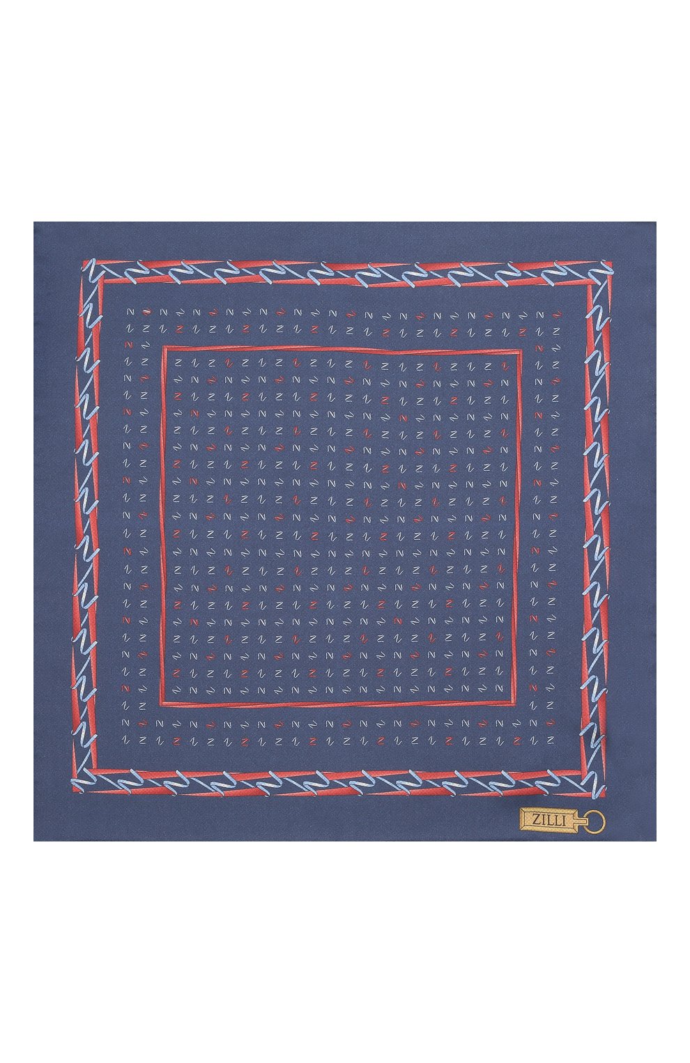 Шелковый платок ZILLI темно-синего цвета по цене 9900 руб., арт. 51609/HANDKERCHIEF, фото 3 Шелковый платок ZILLI, арт. 51609/HANDKERCHIEF, фото 3