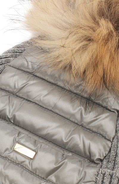 Утепленная шапка с меховым помпоном HERNO, арт. BER001G/12017, фото 3