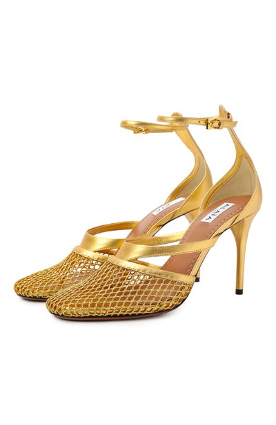 Женские комбинированные босоножки infradito ALAIA, арт. AA3S123TK028