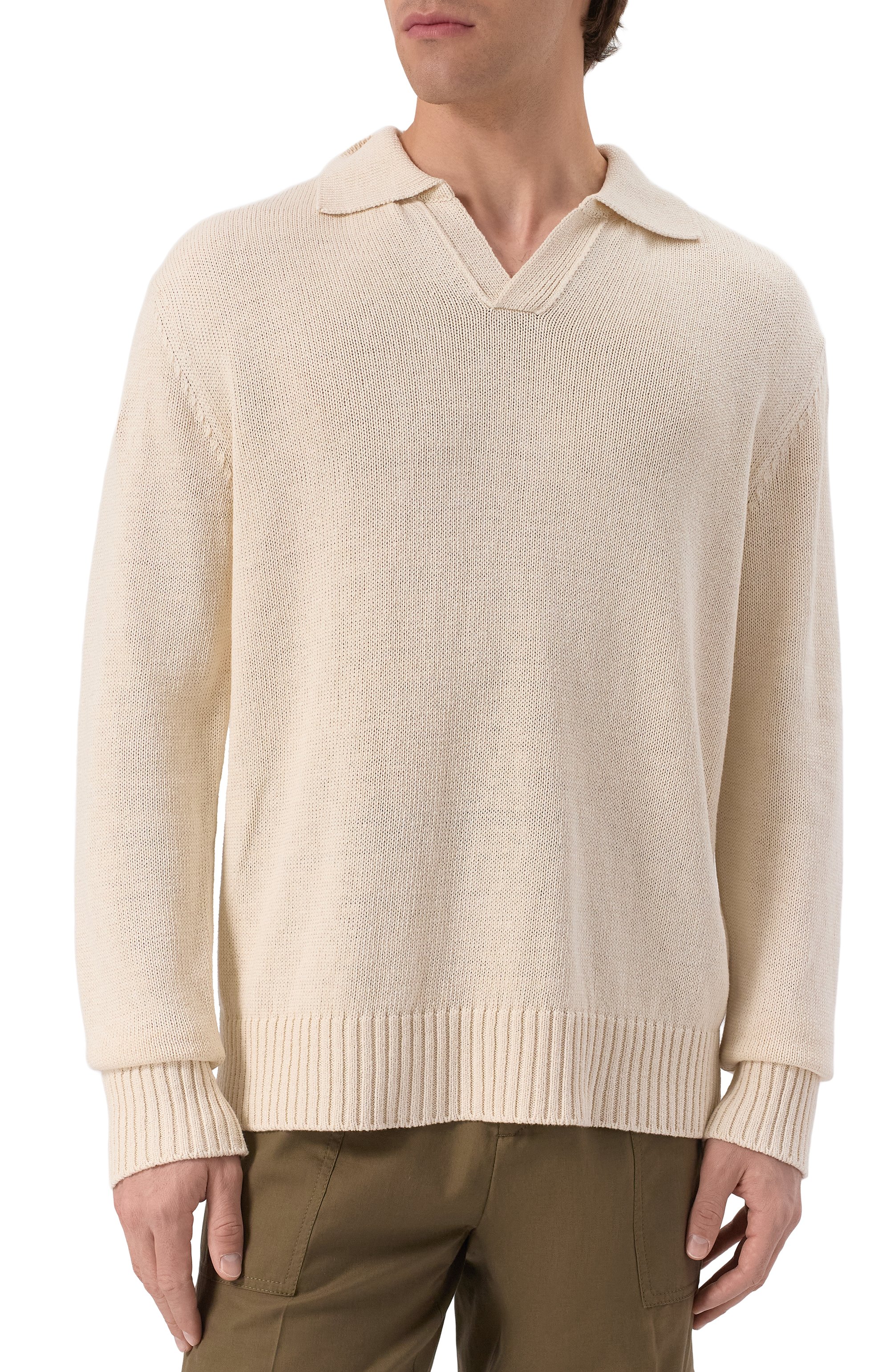 Поло из шелка и льна MVST кремового цвета по цене 83450 руб., арт. 25E/X1P/0/A013/7660, фото 3 Поло из шелка и льна MVST, арт. 25E/X1P/0/A013/7660, фото 3