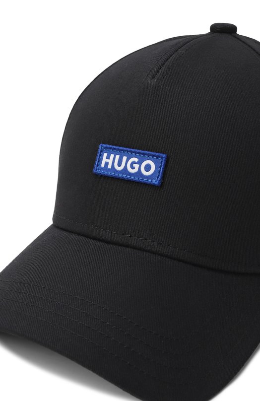 Хлопковая бейсболка HUGO Blue 50522014 Чёрный  50522014 Фото 4
