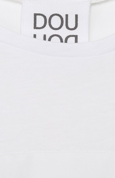 Хлопковое платье DOUUOD белого цвета по цене 16500 руб., арт. 20E/U/JR/AB22/1140/10A-14A, фото 3 Хлопковое платье DOUUOD, арт. 20E/U/JR/AB22/1140/10A-14A, фото 3