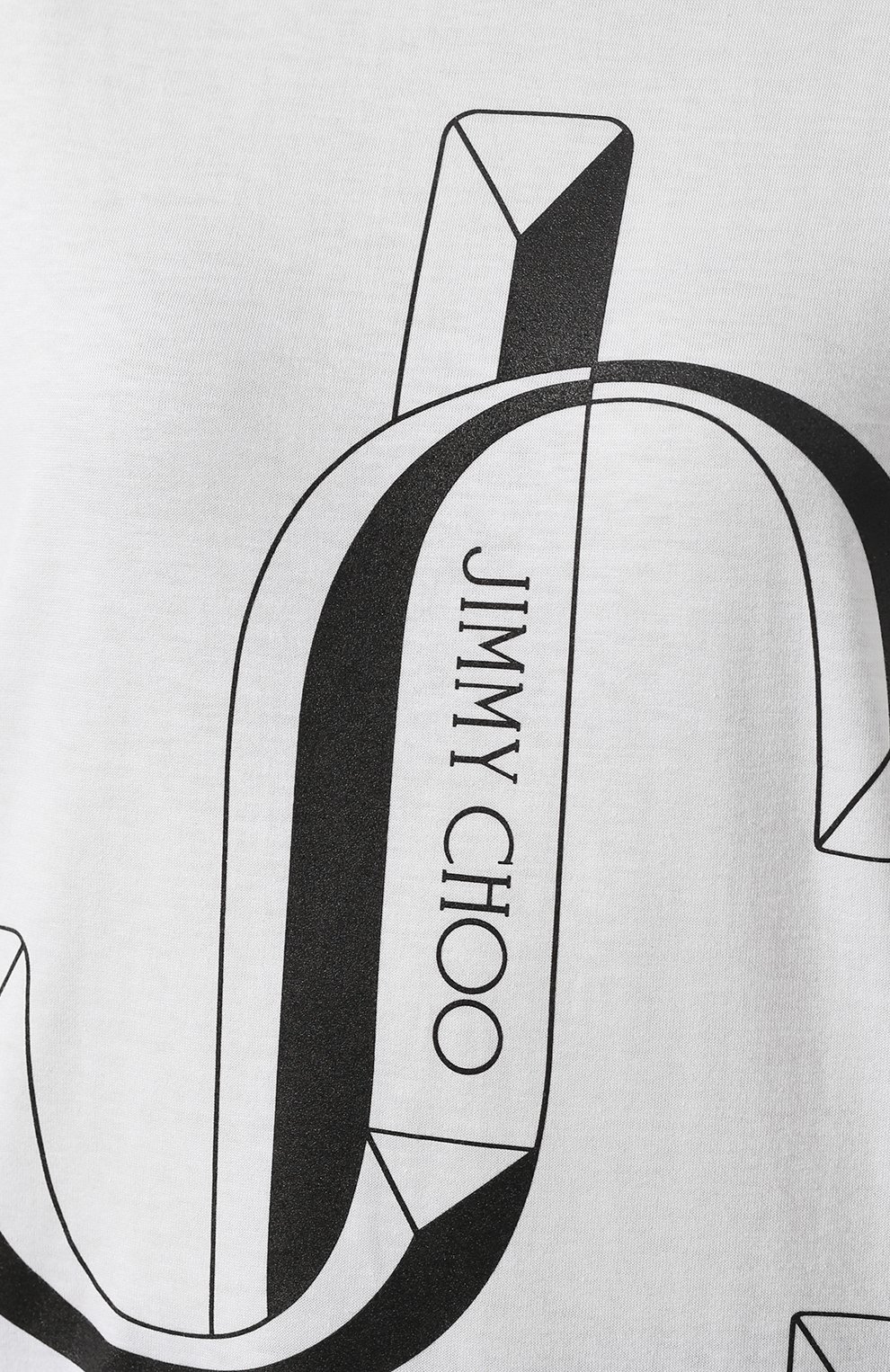 Хлопковая футболка JIMMY CHOO белого цвета по цене 24150 руб., арт. JC-TEE/S006, фото 5 Хлопковая футболка JIMMY CHOO, арт. JC-TEE/S006, фото 5