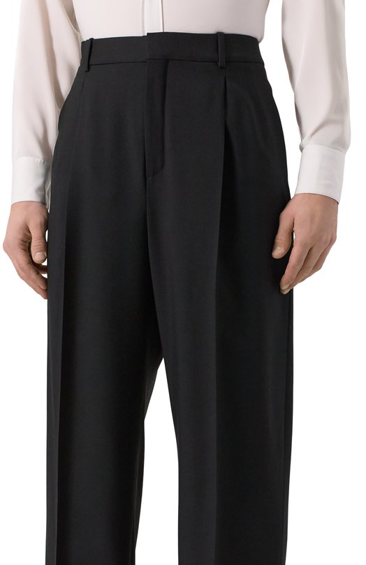 Шерстяные брюки Saint Laurent 796137/Y1J22 Чёрный  796137/Y1J22 Фото 5